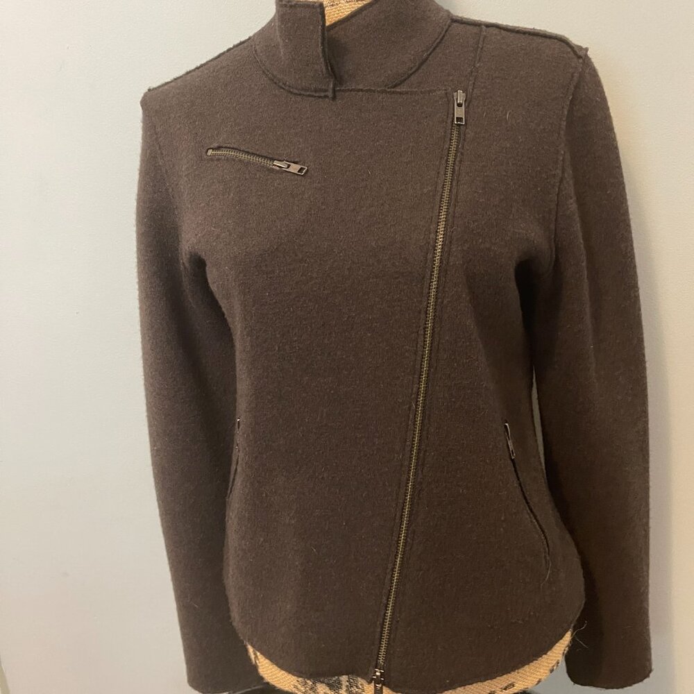 Eileen Fisher Wool Moto Jacket